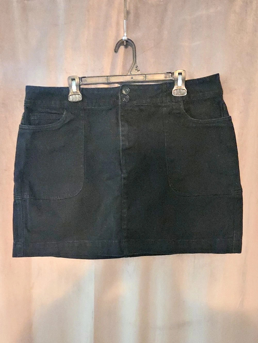 Forever 21 Black Mini Jean Skirt Size 2X
